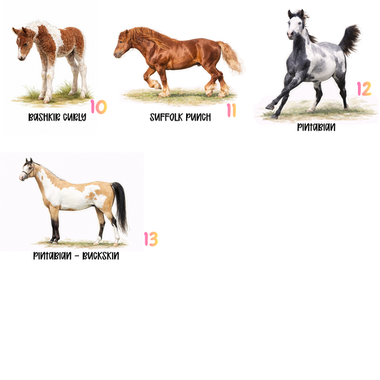 Rare Horse Breeds Sticker Collection – 9 Hard‑to‑Find Favorites