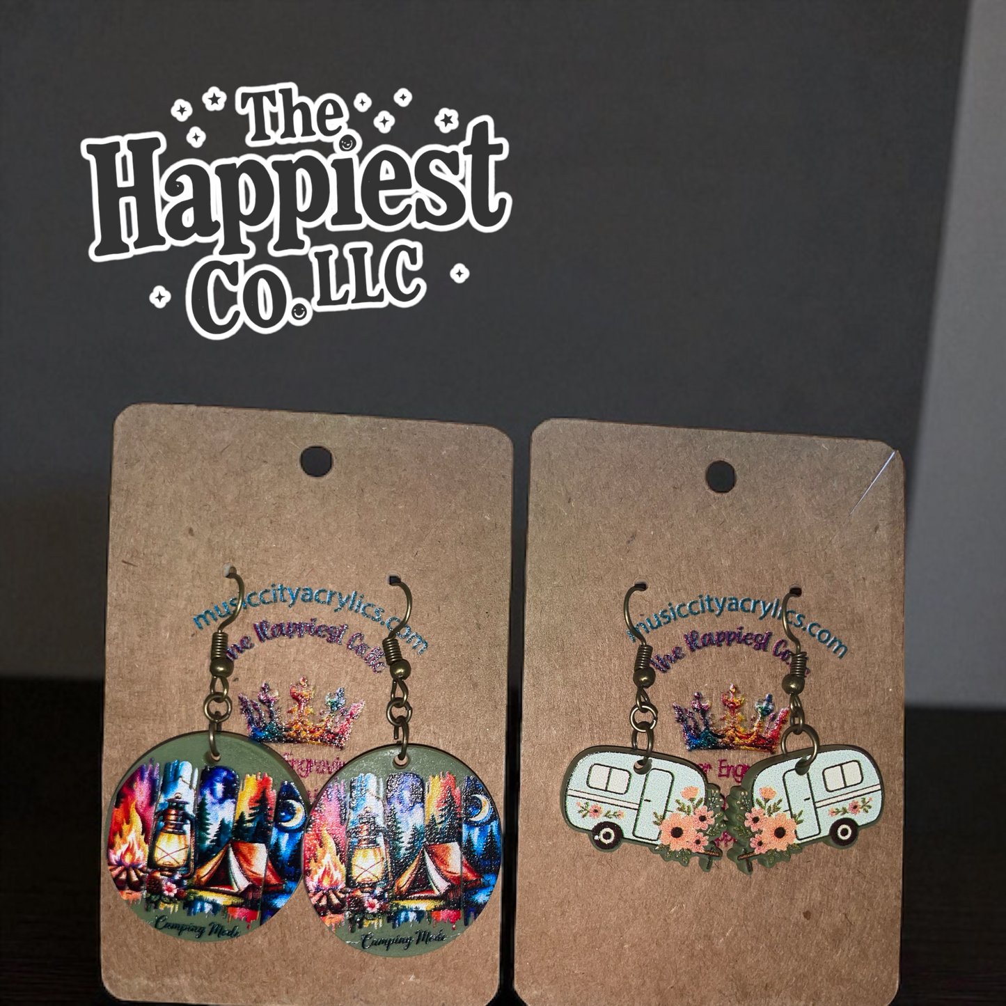 Camping Mode Dangle Earrings – Cute Outdoor Adventure Jewelry for Nature Lovers