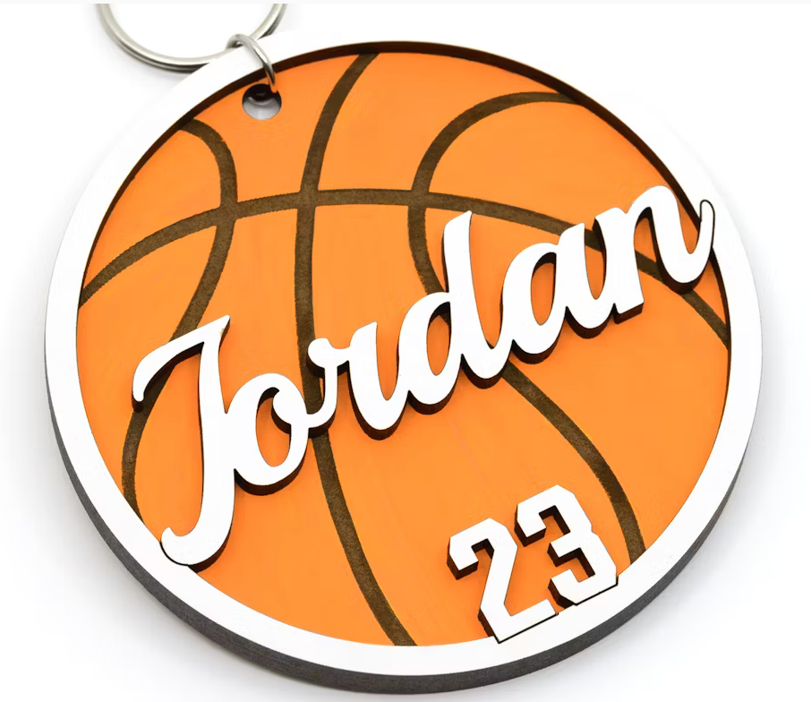 Personalized Sports Bag Tag – Custom Name & Number Design