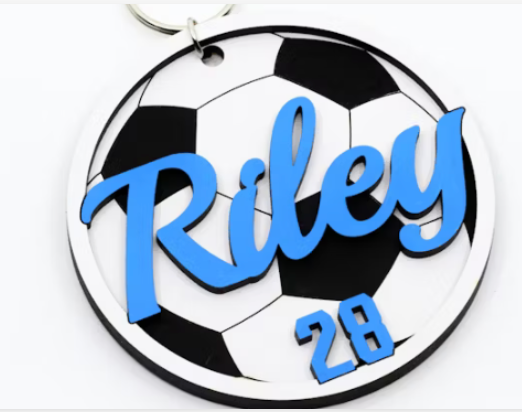 Personalized Sports Bag Tag – Custom Name & Number Design