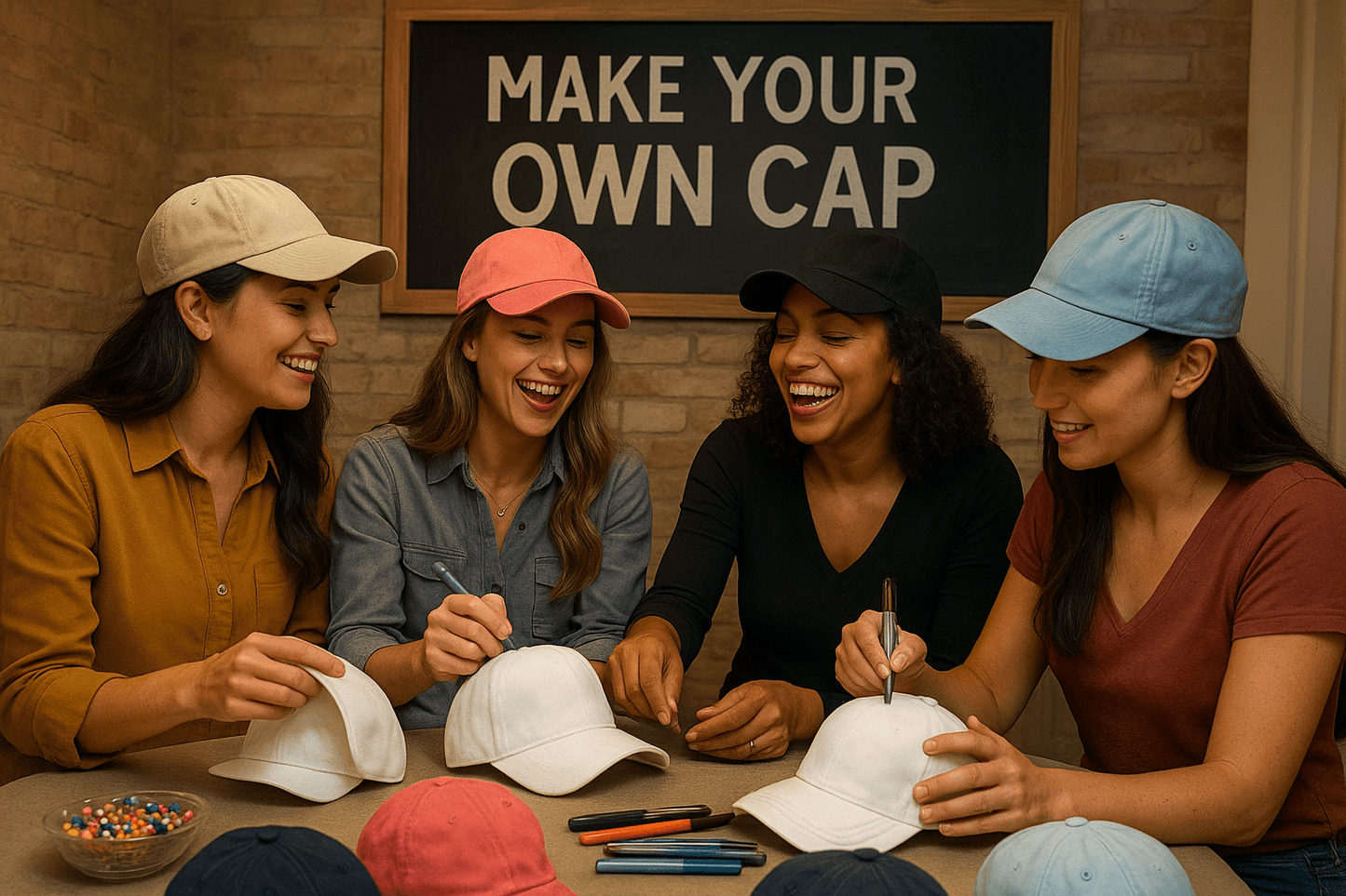 Custom Baseball Hat Party – DIY Hat - Making Experience for Birthdays, Team Events & Creative Gatherings - Music City Acrylics