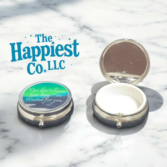 Custom Printed Pill Case – Personalized Round Travel Organizer - Music City Acrylics