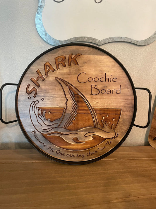 Funny Charcuterie Board, sharkcoochie board, shark coochie board, adult charcuterie board - Music City Acrylics