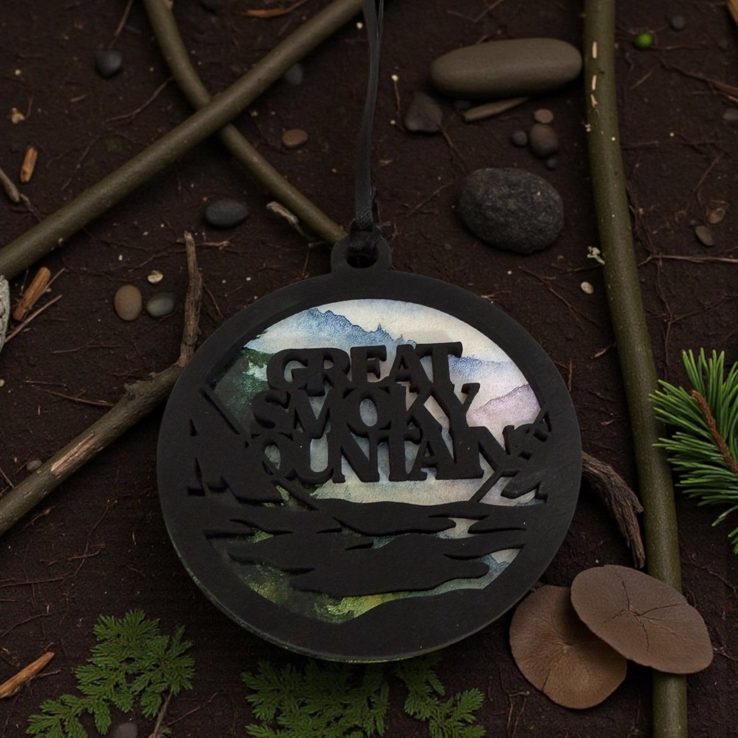 Great Smoky Mountains Ornament – Laser Cut Nature Keepsake - Music City Acrylics