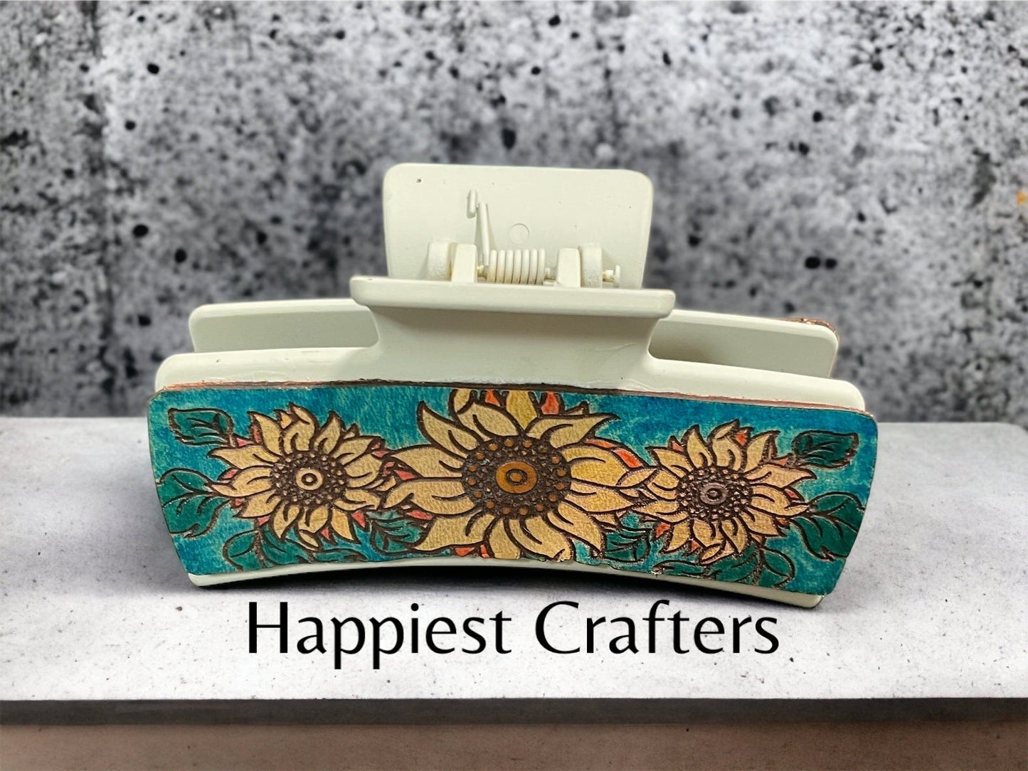 Handcrafted Leather Claw Clip – Stylish & Durable Hair Accessory - Music City Acrylics