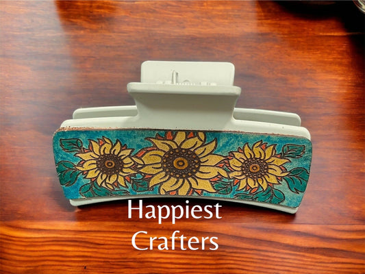 Handcrafted Leather Claw Clip – Stylish & Durable Hair Accessory - Music City Acrylics