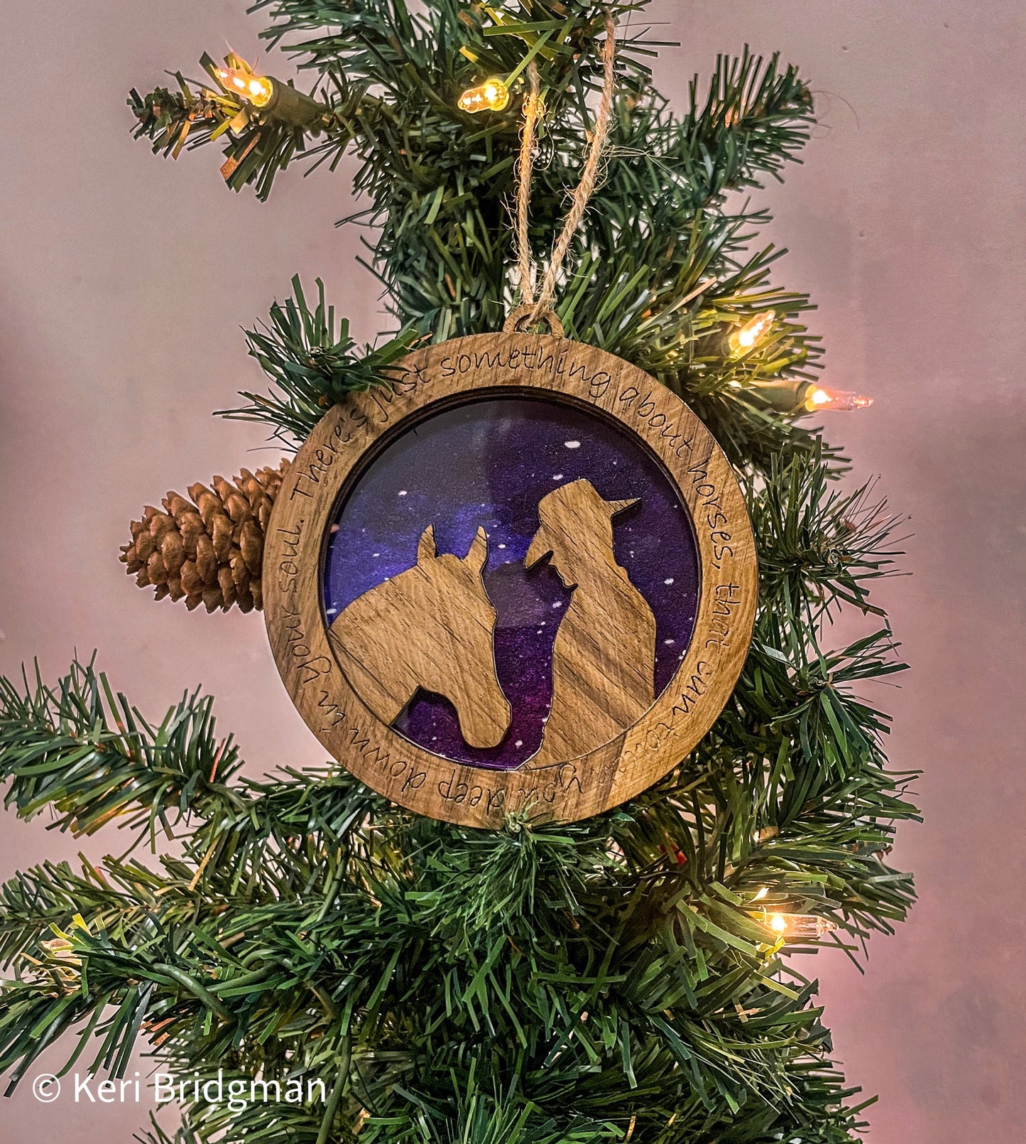 There's Just Something About Horses Cowboy Ornament – Rustic Western Decor