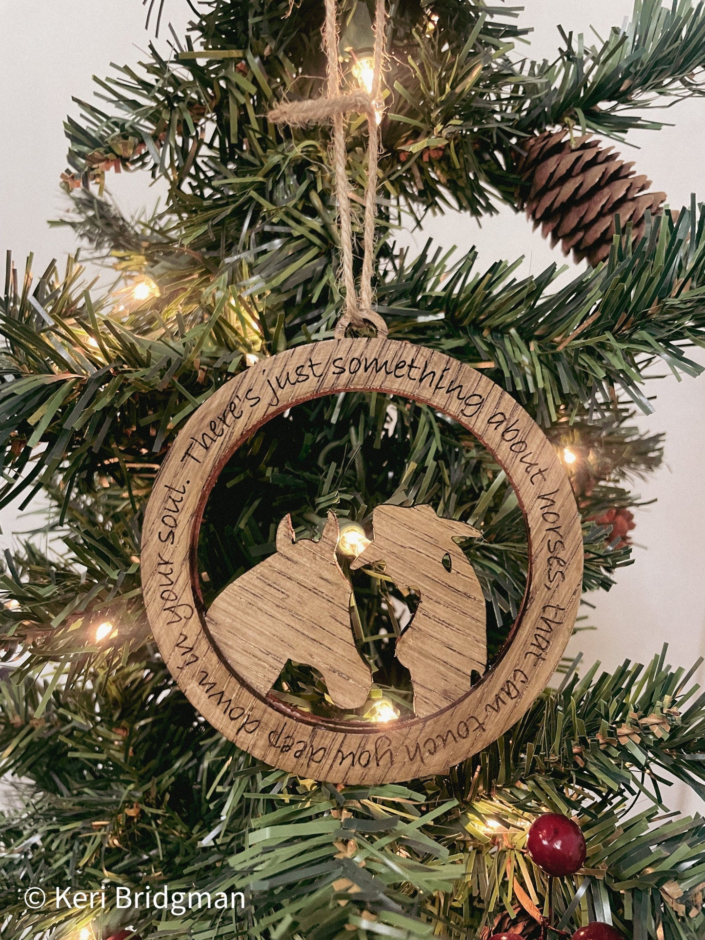There's Just Something About Horses Cowgirl Ornament – Western Horse Lover Gift