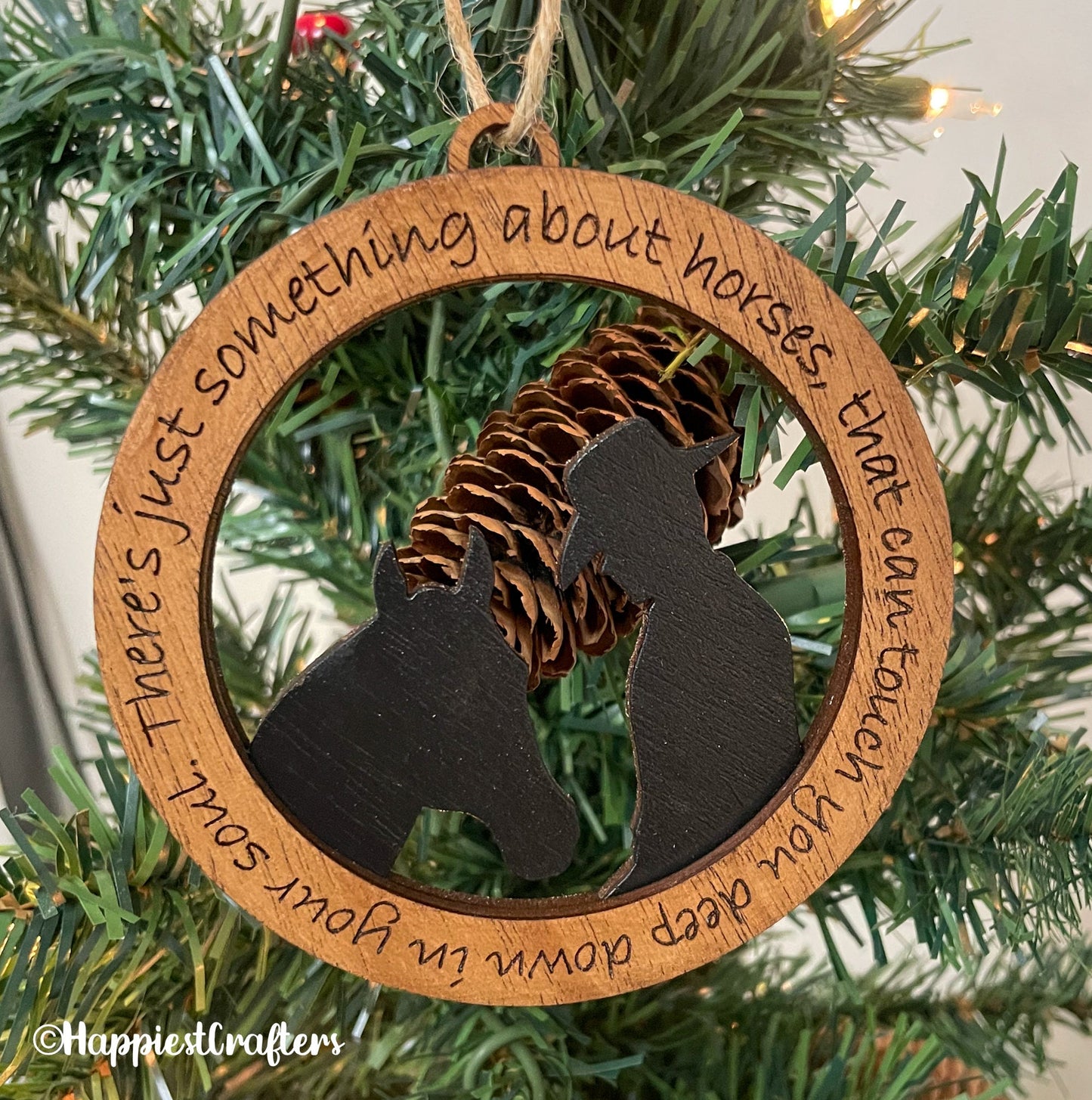 There's Just Something About Horses Cowgirl Ornament – Western Horse Lover Gift