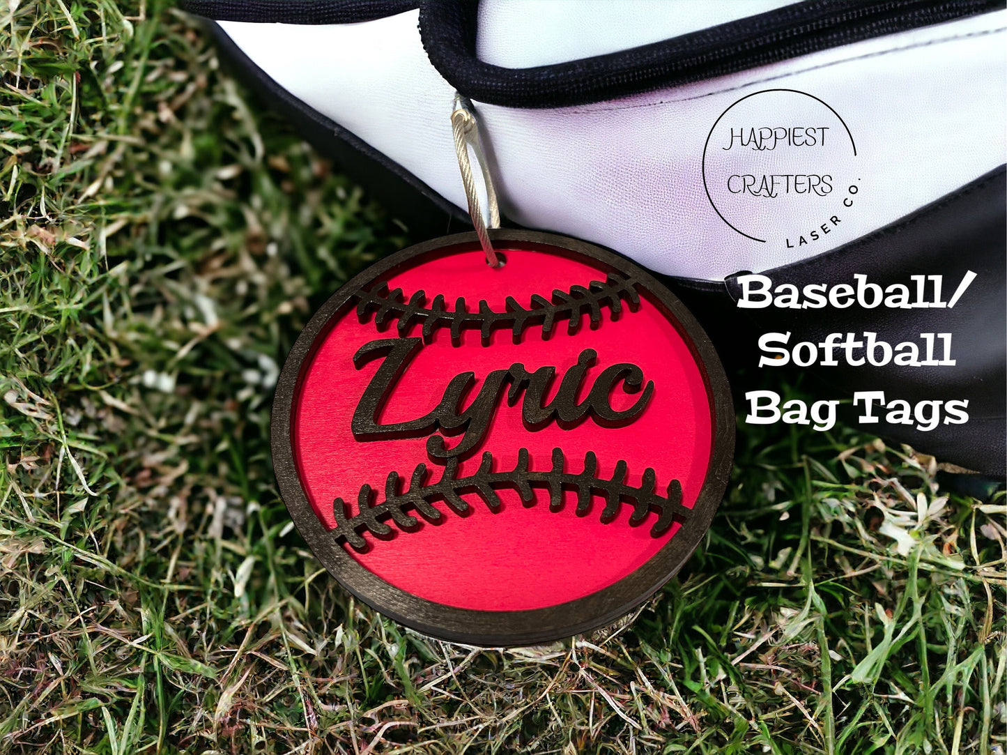 Personalized Sports Bag Tag – Custom Name & Number Design