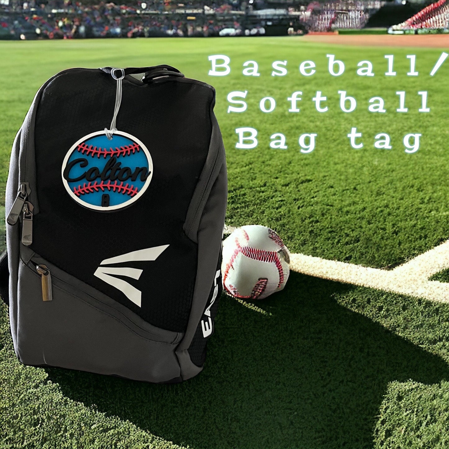 Personalized Sports Bag Tag – Custom Name & Number Design