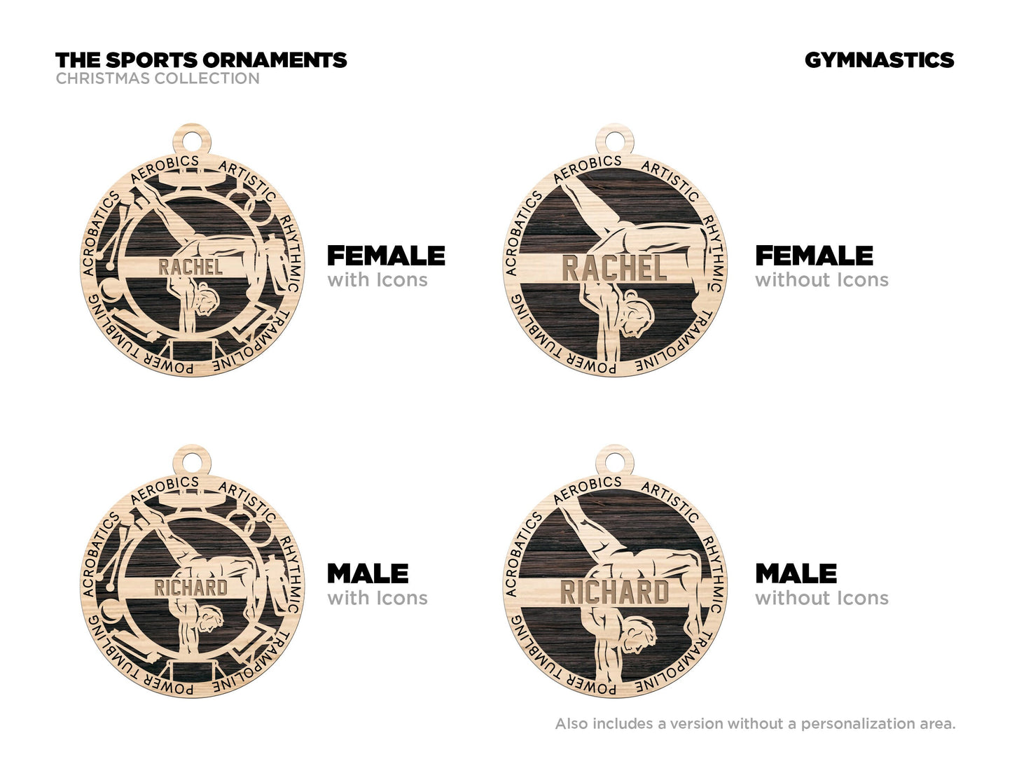 Personalized Custom Sports Ornament – Engraved Athlete Keepsake
