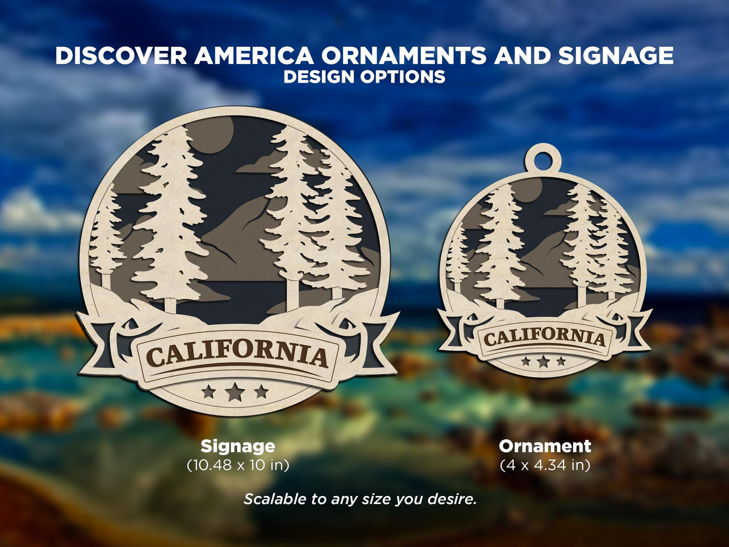 State Custom 3 layer color, background design, anyone place important ornament, for parent, grandparents, friend, family, etc.
