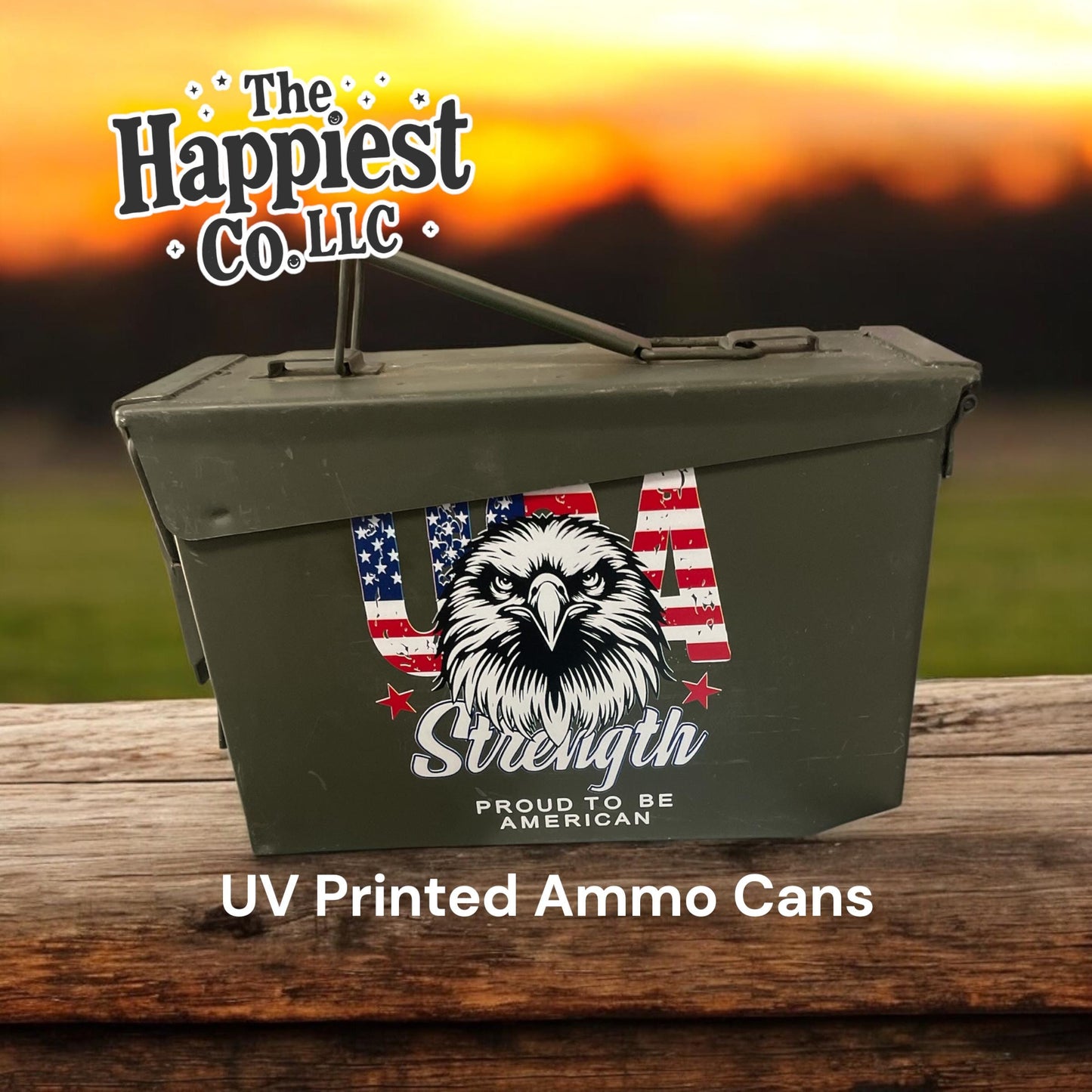 Ammo Can, Custom American Flag, Eagle, Storage for Ammo or anything you want, dad gift, military gift, fathers day, America First gift
