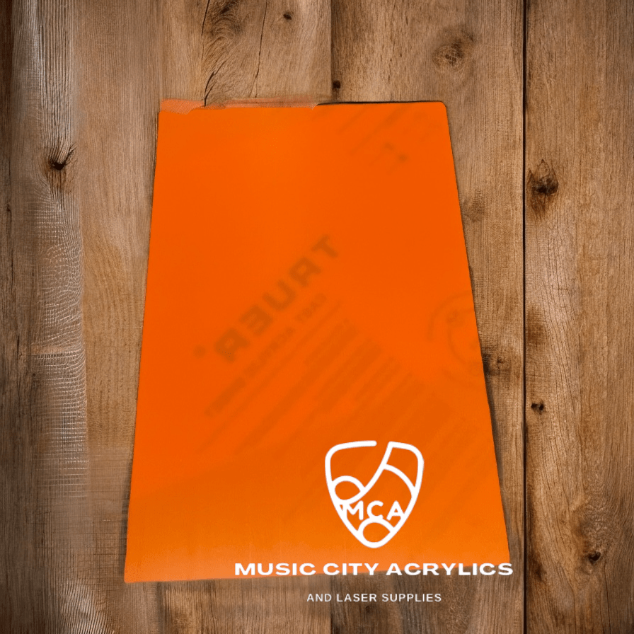 Orange Gloss Cast Acrylic - Music City Acrylics