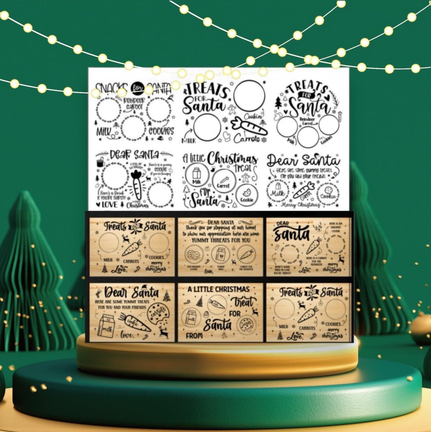 Personalized Cookies for Santa Tray – Custom Engraved Holiday Keepsake - Music City Acrylics