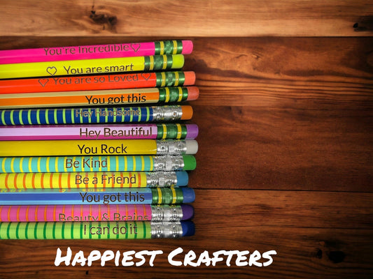 Personalized Wooden Pencils – Custom Engraved Writing Tools - Music City Acrylics