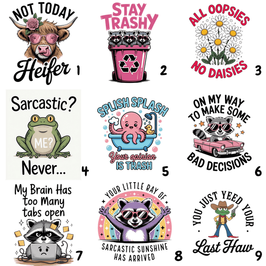 Sarcastic Vinyl Stickers – Bold, Snarky & Perfectly Unbothered - Music City Acrylics