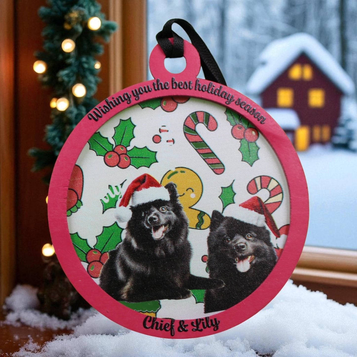 Schipperke Ornament, Cute dog lover gift, gift for mom, gift for friend, gift for breeder, schipperke club gift, schip gift, LBD lover, dogs - Music City Acrylics