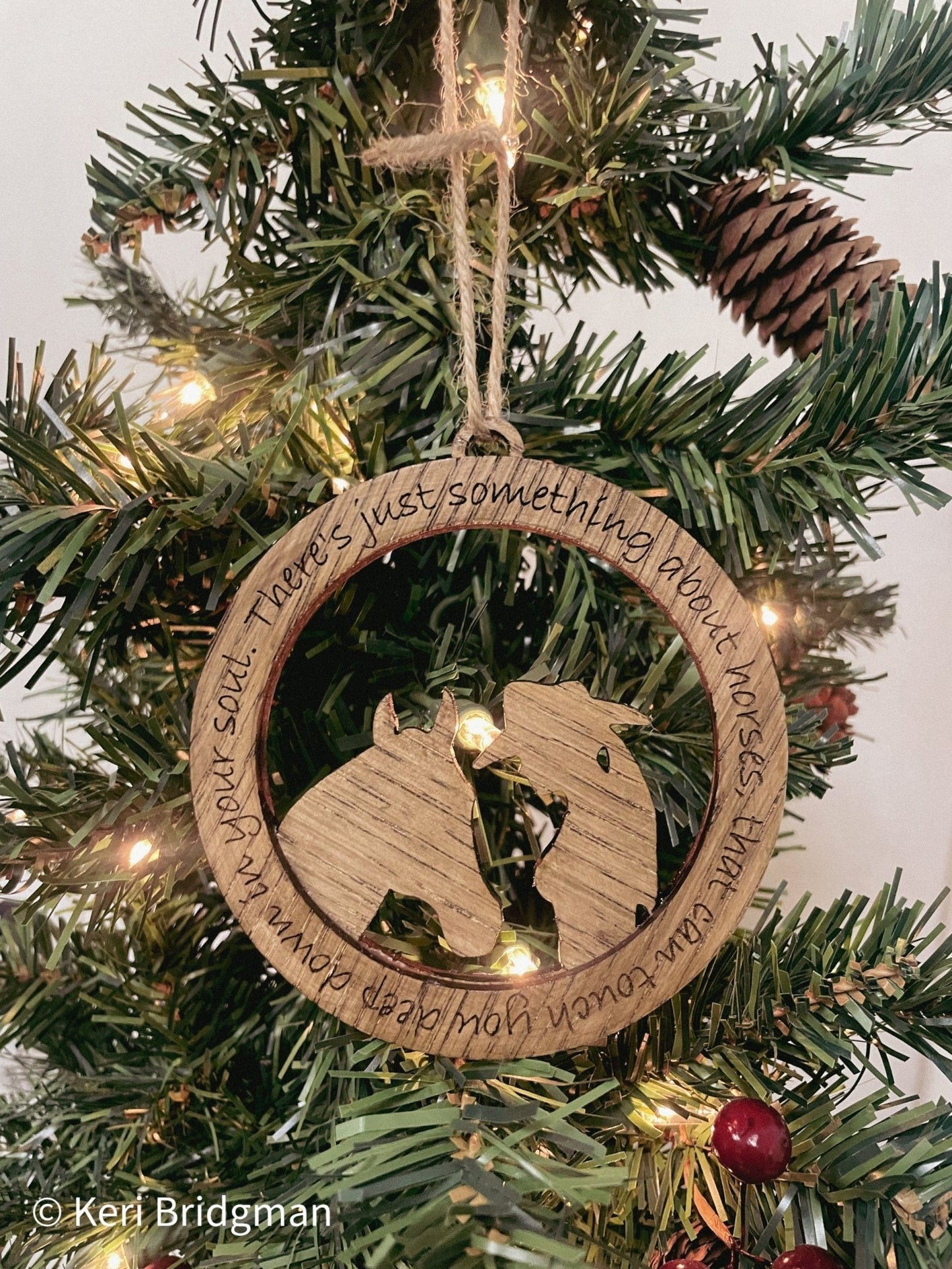 There's Just Something About Horses Cowgirl Ornament – Western Horse Lover Gift - Music City Acrylics