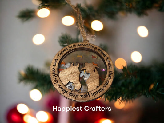 There's Just Something About Horses Cowgirl Ornament – Western Horse Lover Gift - Music City Acrylics