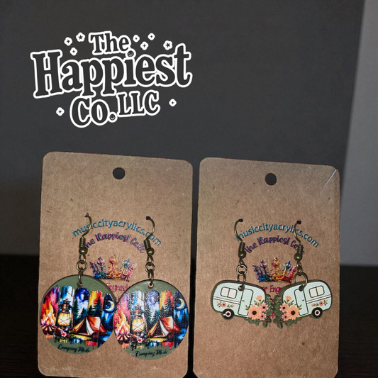 Camping Mode Dangle Earrings – Cute Outdoor Adventure Jewelry for Nature Lovers
