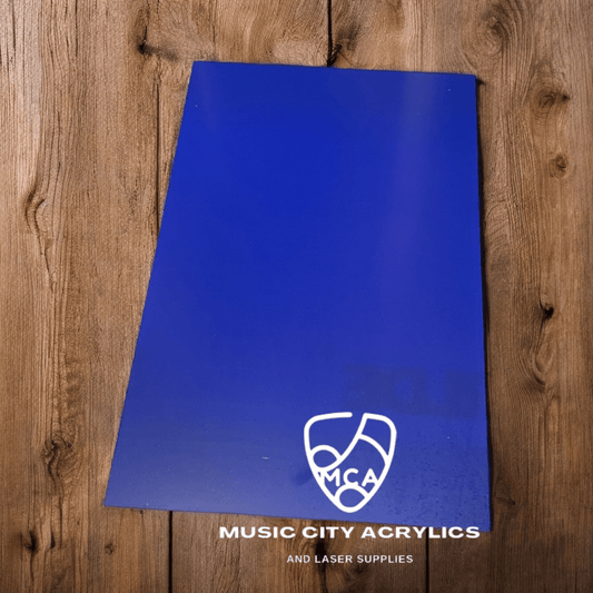 Blue Gloss Cast Acrylic - Music City Acrylics