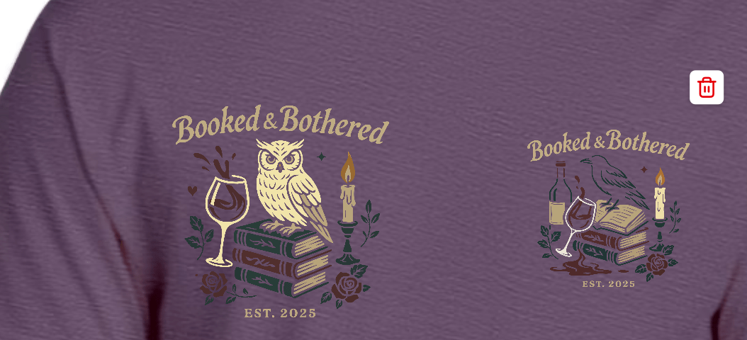 Booked & Bothered T-Shirt – Moody Literary Graphic Tee for Readers & Rebels - Music City Acrylics