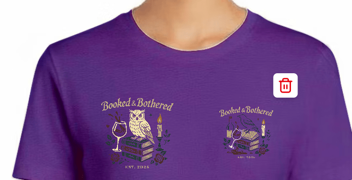 Booked & Bothered T-Shirt – Moody Literary Graphic Tee for Readers & Rebels - Music City Acrylics