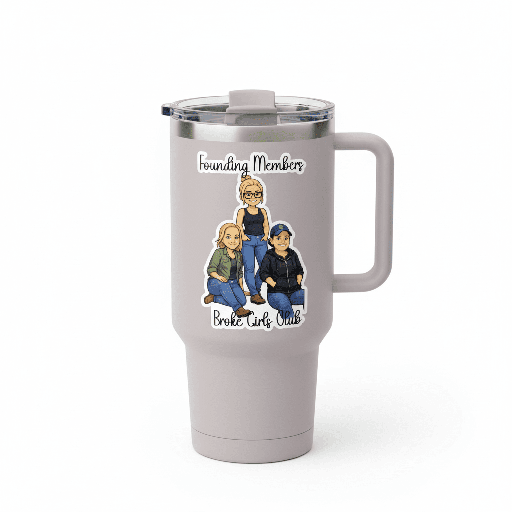 Broke Girls Club Sticker – Founding Members Edition - Music City Acrylics