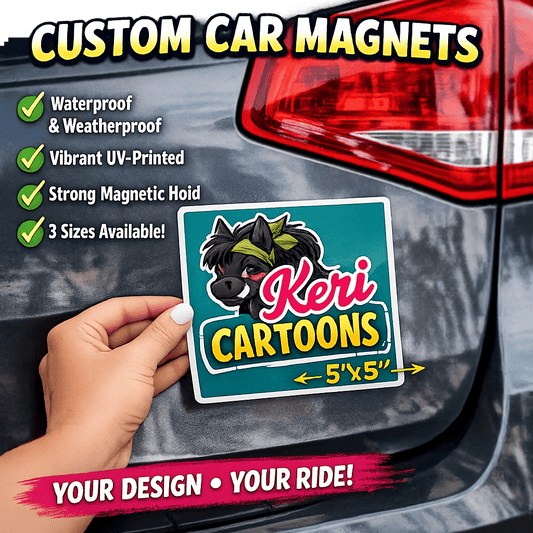 Custom Car Magnet • Waterproof UV‑Printed Magnet - Music City Acrylics