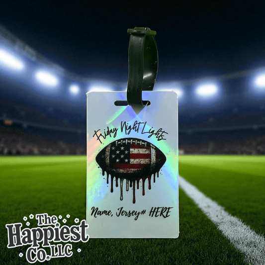 Custom Sports Bag Tag - Personalized Baseball Softball Equipment Tags - UV Printed Durable Name Tags for Athletes - Music City Acrylics