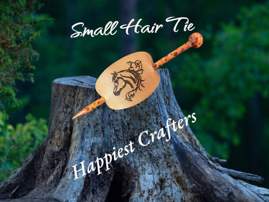 Customizable Leather Hair Tie, customizable, laser leather hair, leather hair cuffs, leather hair pin, leather hair barrette - Music City Acrylics
