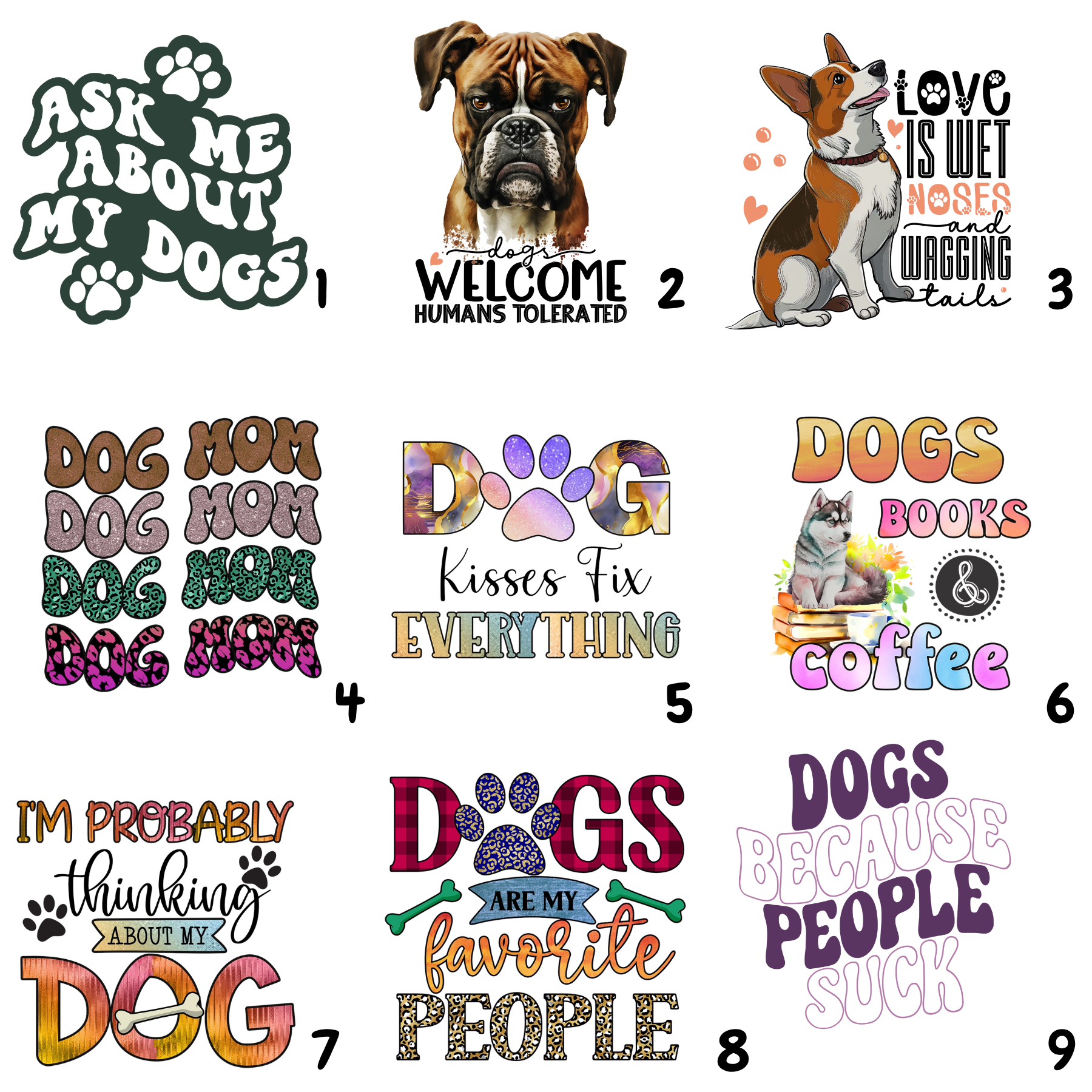 Cute Dog Stickers – Adorable, Durable & Perfect for Every Dog Lover - Music City Acrylics
