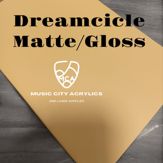 Dreamsicle Orange Matte/Gloss Cast Acrylic - Music City Acrylics