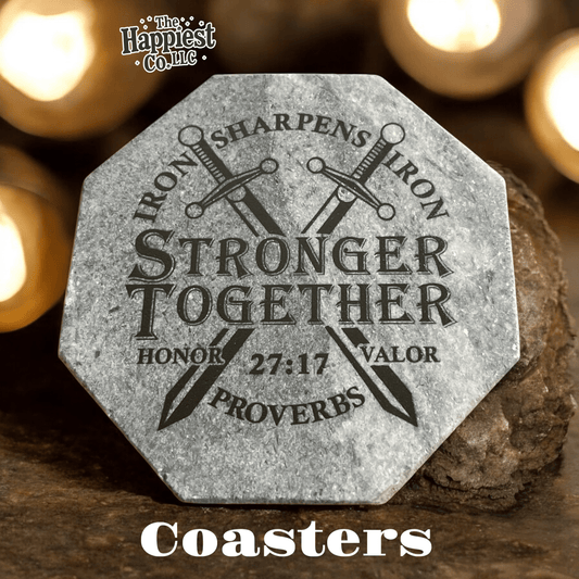 Engraved Stone Coasters – Custom Printed Coasters - Music City Acrylics