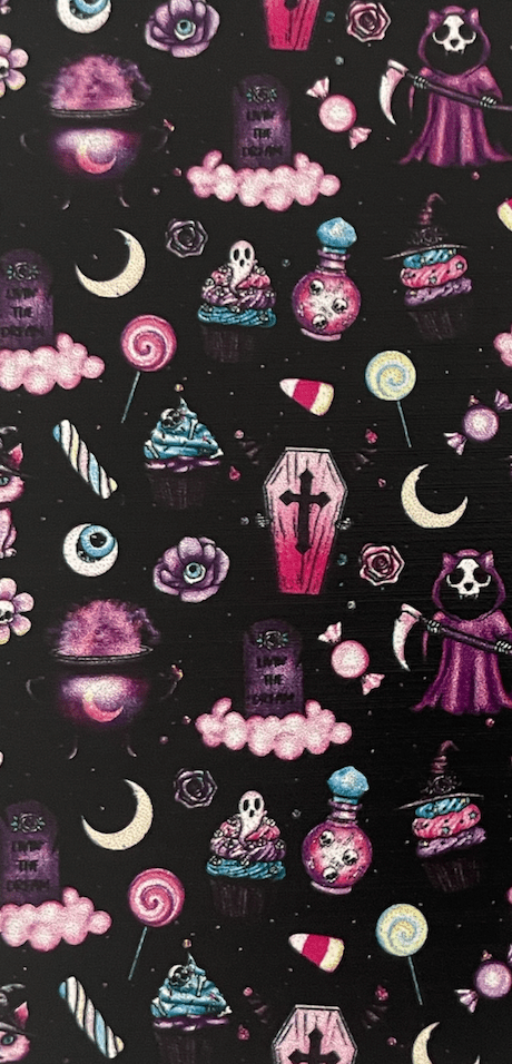 Goth Coffin Print Acrylic Sheet – Spooky Cute Pattern for Crafts, Jewelry, Keychains & More - Music City Acrylics