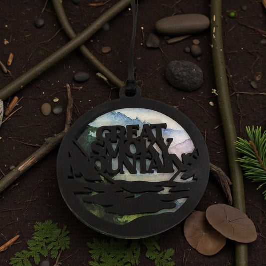 Great Smoky Mountains Ornament – Laser Cut Nature Keepsake - Music City Acrylics