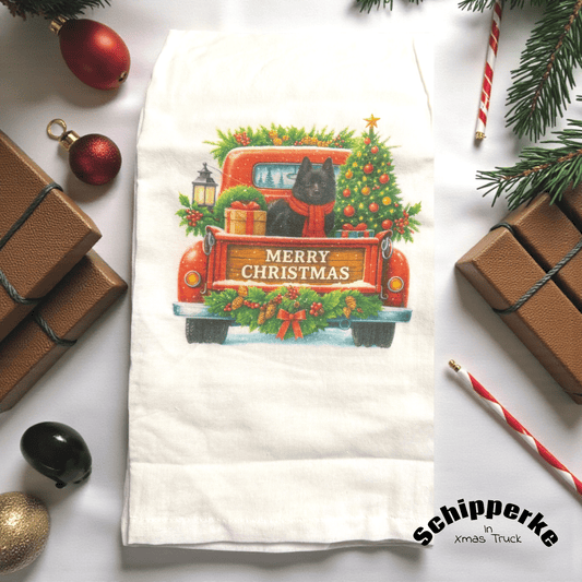 Holiday Pup Tea Towel - Music City Acrylics