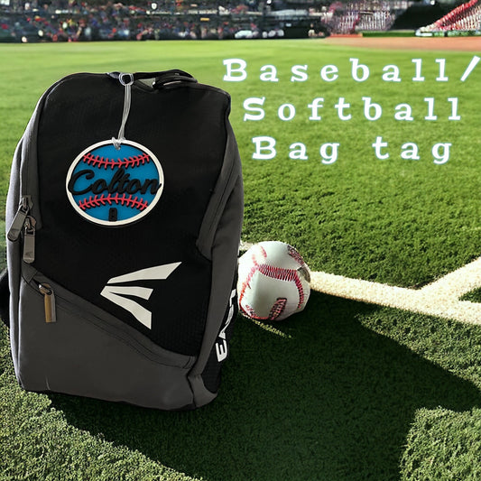 Personalized Sports Bag Tag – Custom Name & Number Design