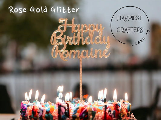 Personalized Acrylic Cake Topper – Elegant & Unique Custom Design