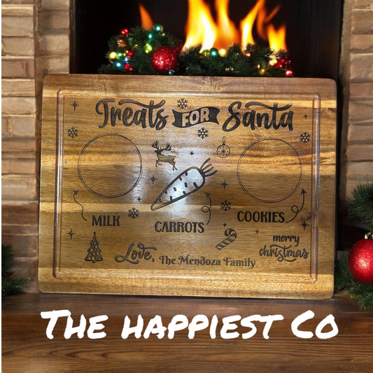 Personalized Cookies for Santa Tray – Custom Engraved Holiday Keepsake