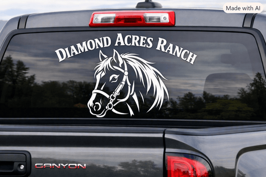 Personalized Vinyl Car Decal | Durable Outdoor Sticker for Windows & Bumpers - Music City Acrylics