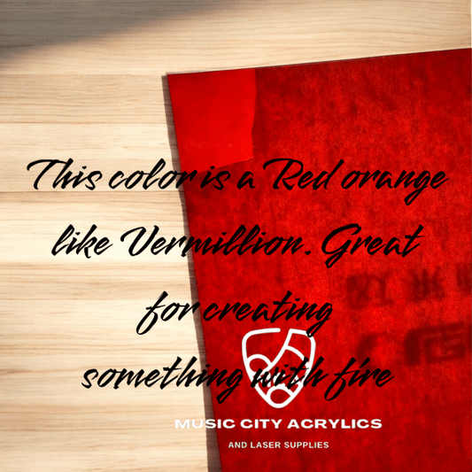 Red Orange Gloss Cast Acrylic - Music City Acrylics
