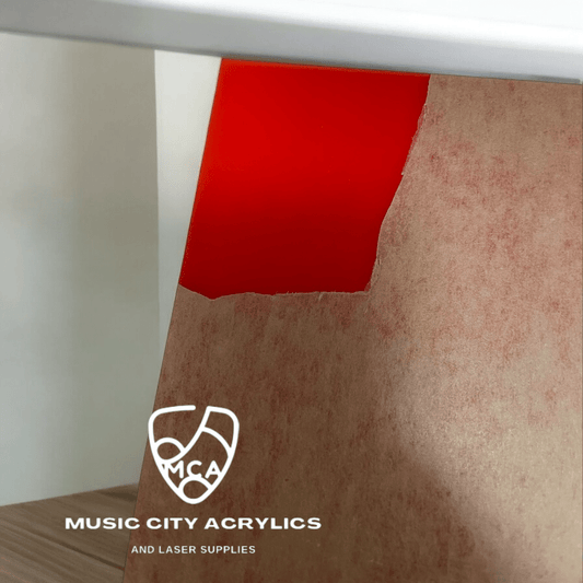 Red Orange Gloss Cast Acrylic - Music City Acrylics