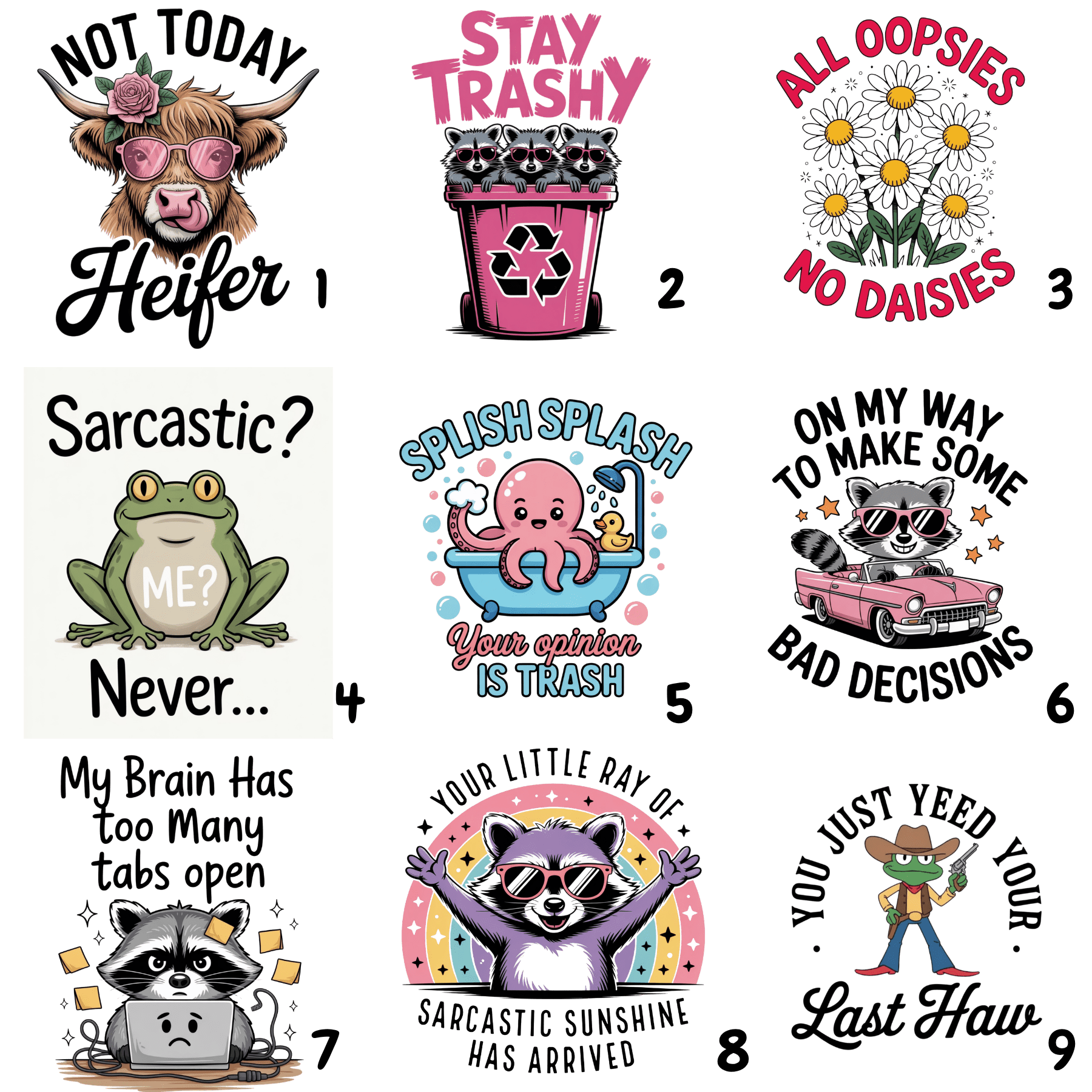 Sarcastic Vinyl Stickers – Bold, Snarky & Perfectly Unbothered - Music City Acrylics